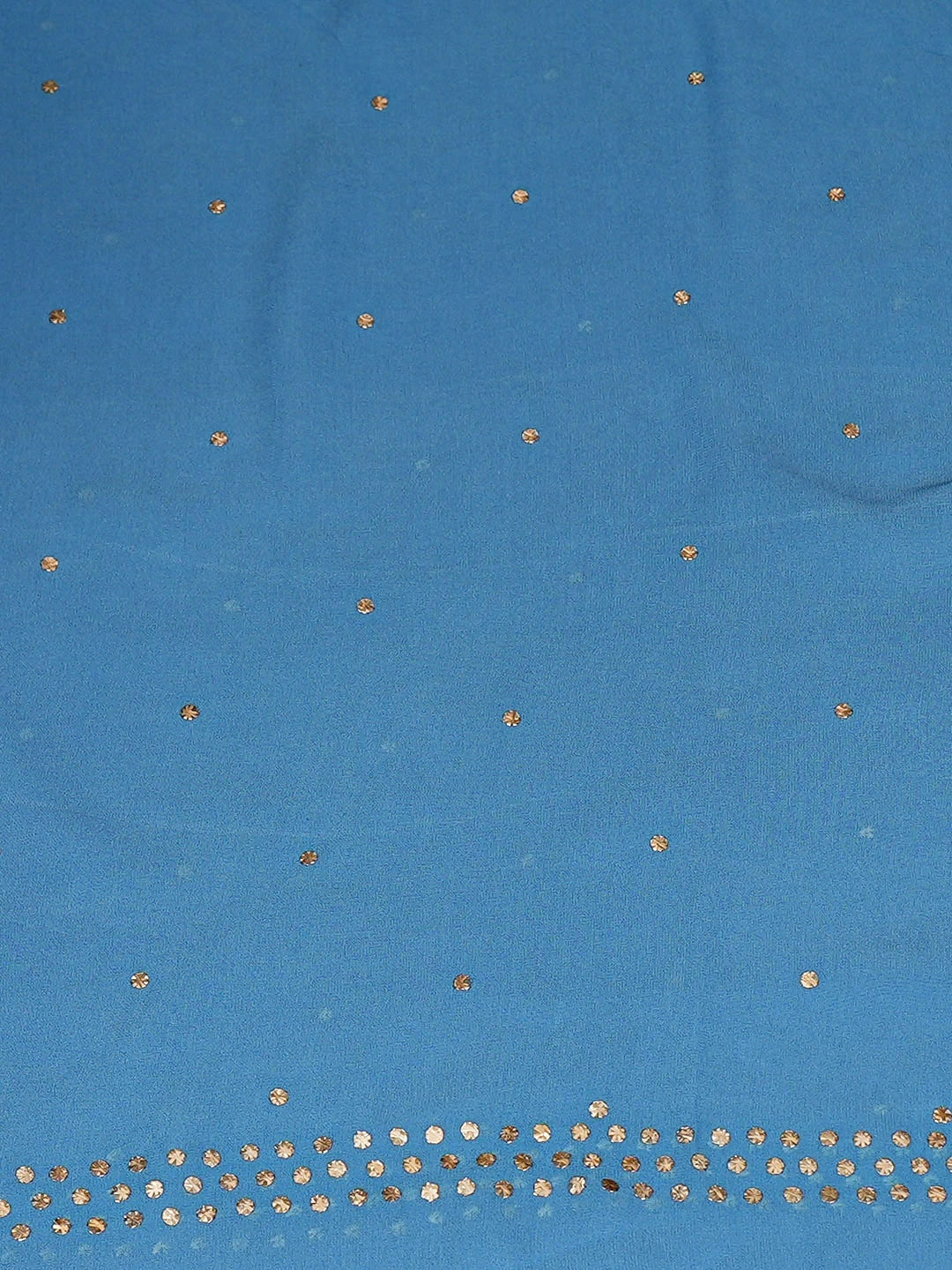 Ada Hand Embroidered Blue Bell Viscose Georgette Lucknowi Chikankari Unstitched Kurta Dupatta Set With Muqaish Work 01A923205