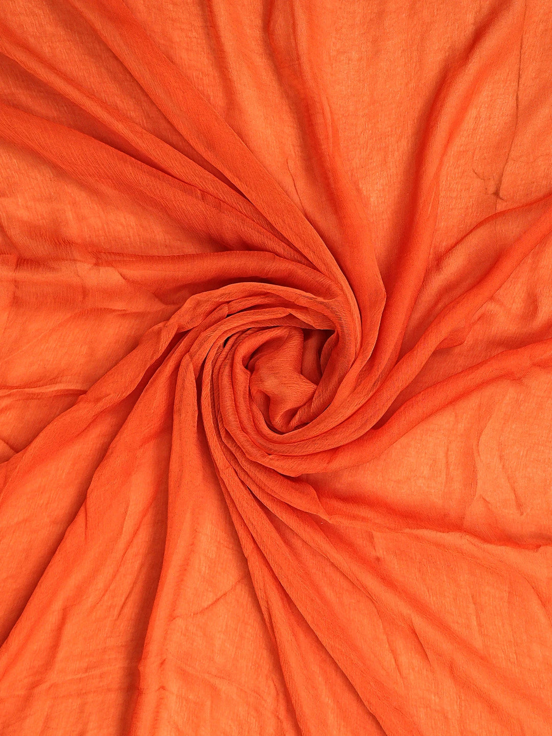 Ada Hand Embroidered Orange Silk Lucknowi Chikankari Unstitched Suit Piece 01A965593