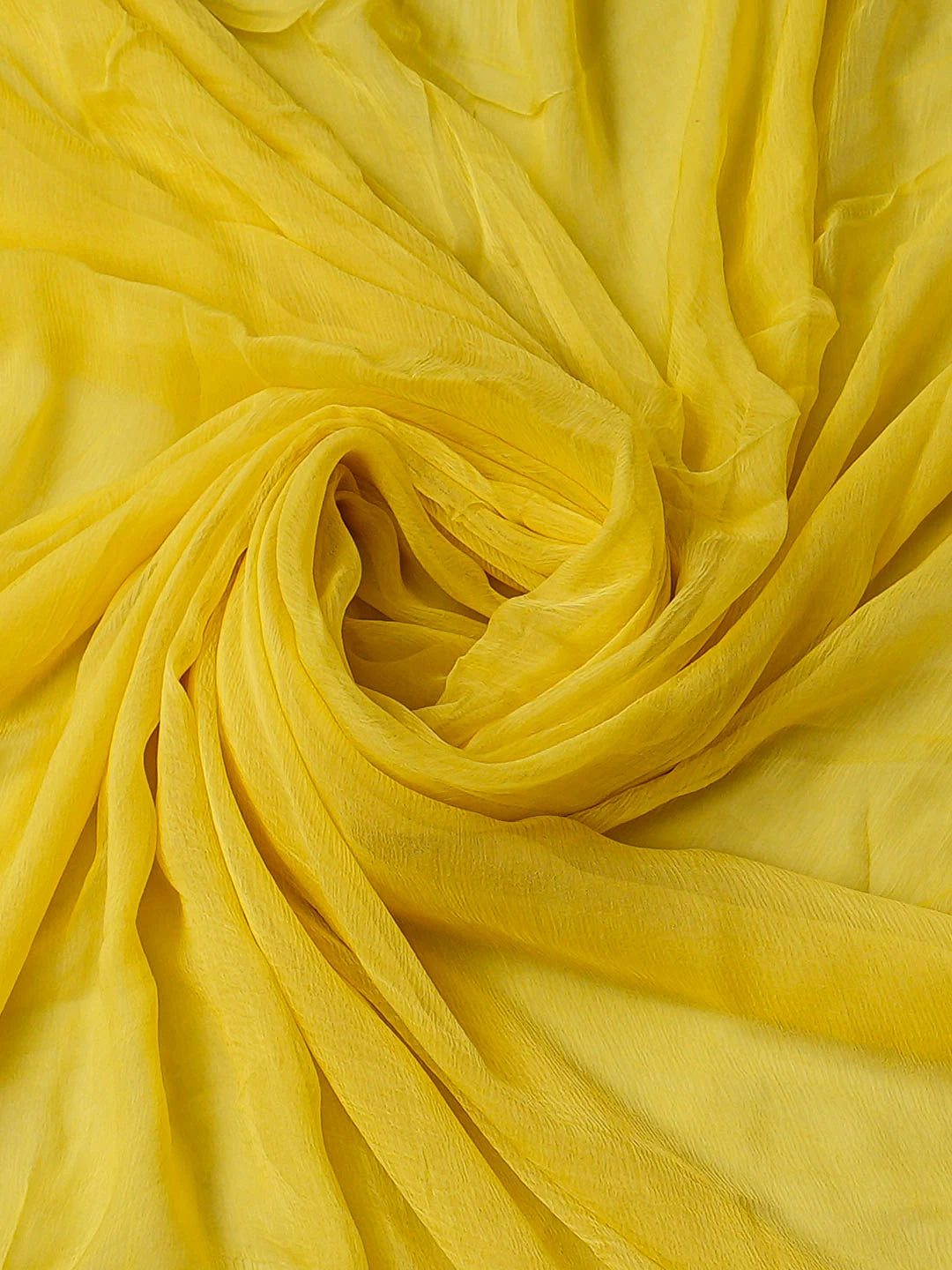 Ada Hand Embroidered Mustard Yellow Silk Lucknowi Chikankari Unstitched Suit Piece 01A965273