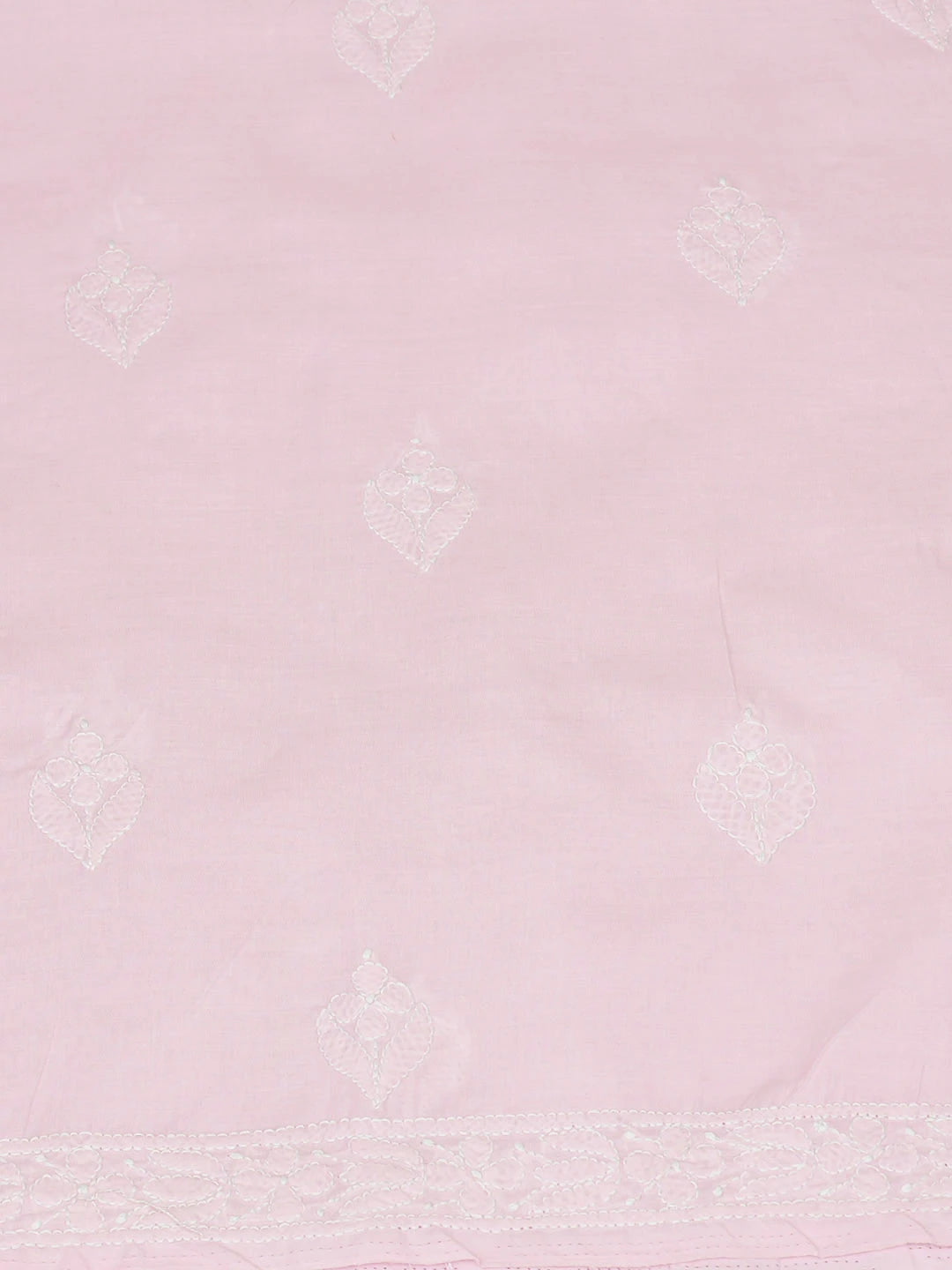 Ada Hand Embroidered Pink Cotton lucknowi Chikankari Unstitched Kurta 01A946898