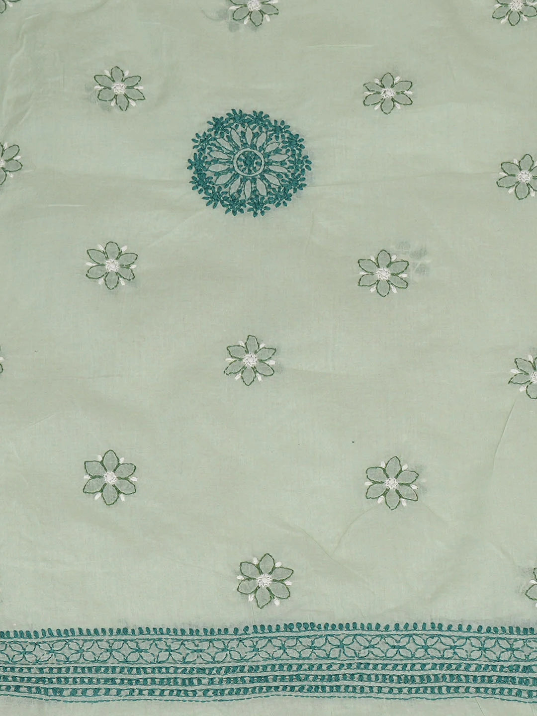 Ada Hand Embroidered Celadon Cotton lucknowi Chikankari Unstitched Kurta 01A919547