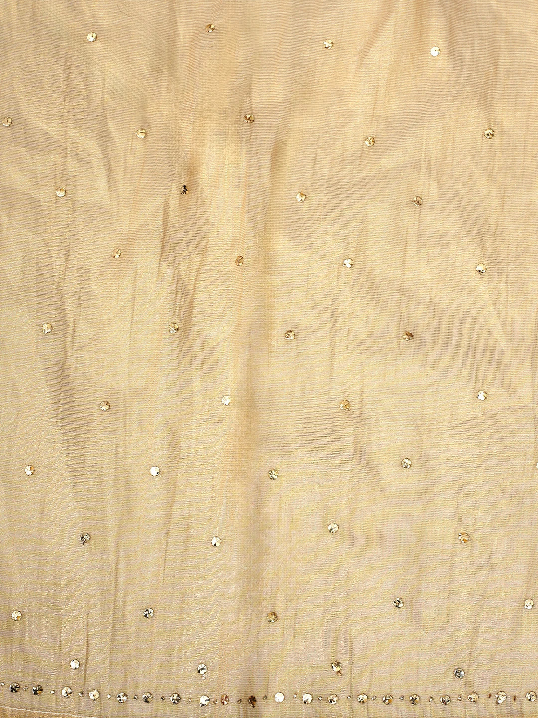 Ada Hand Embroidered Camel Brown Tissue Semi-Stitched A-line Kurta Dupatta Set With Muqaish Work 01A970295
