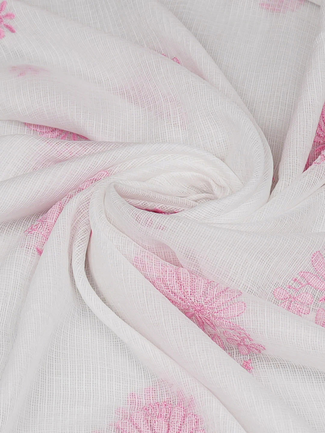 Ada Hand Embroidered White kota Lucknowi Chikankari Dupatta 01A796149