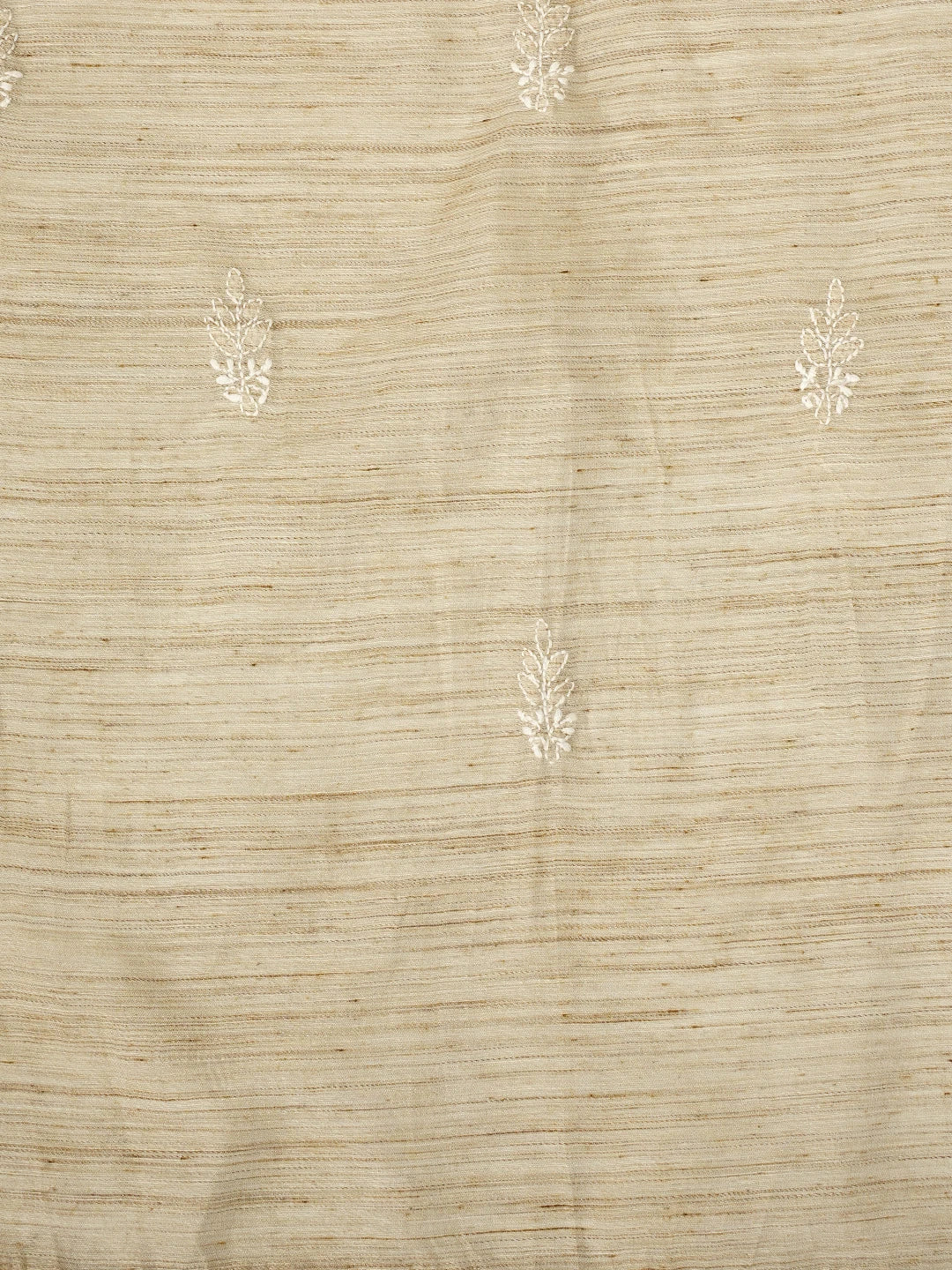 Ada Hand Embroidered Fawn Khadi Lucknowi Chikankari Semi-Stitched Kurta Dupatta Set 01A792090