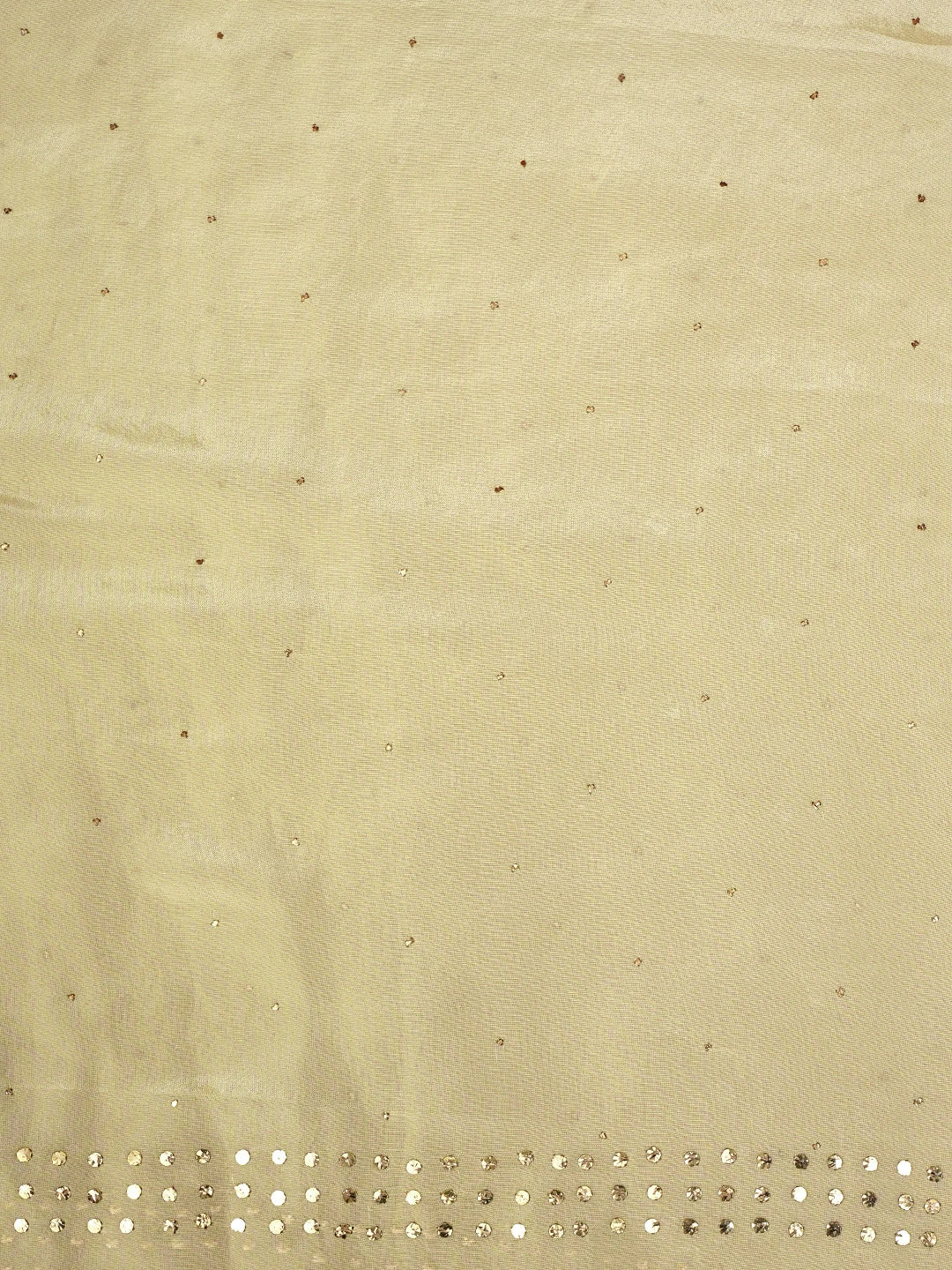 Ada Hand Embroidered Fawn Tissue Lucknowi Chikankari Unstitched Kurta Dupatta Set With Muqaish /Mukaish Work 01A972632