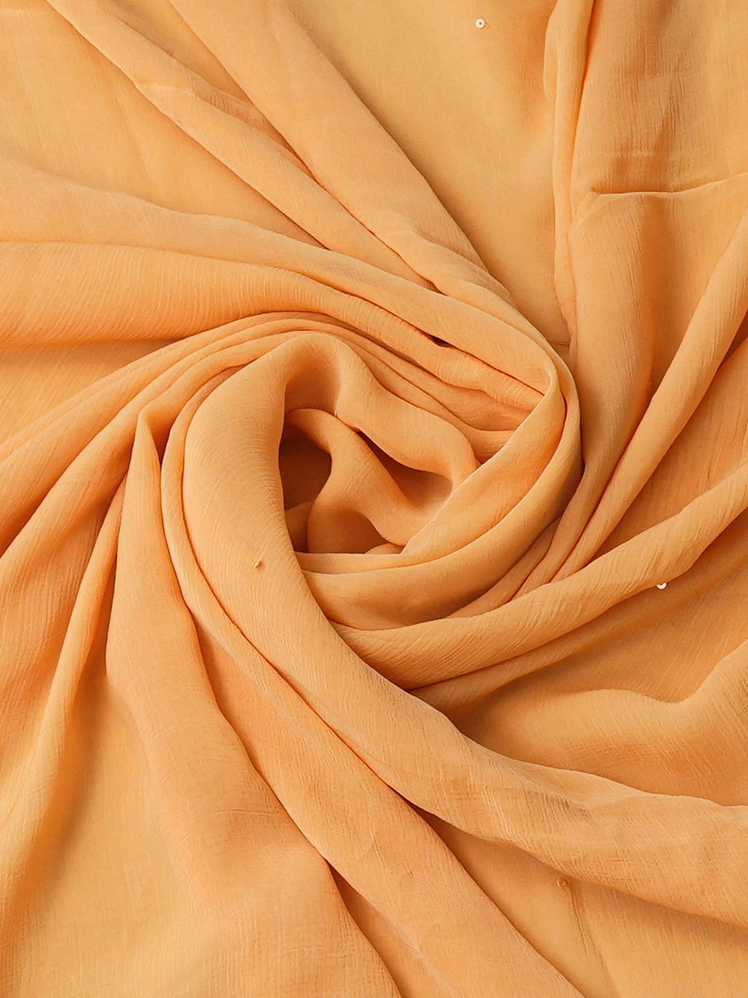 Ada Hand Embroidered Peach Viscose Georgette Lucknowi Chikankari Unstitched Suit Piece With Cutdana Work 01A922565