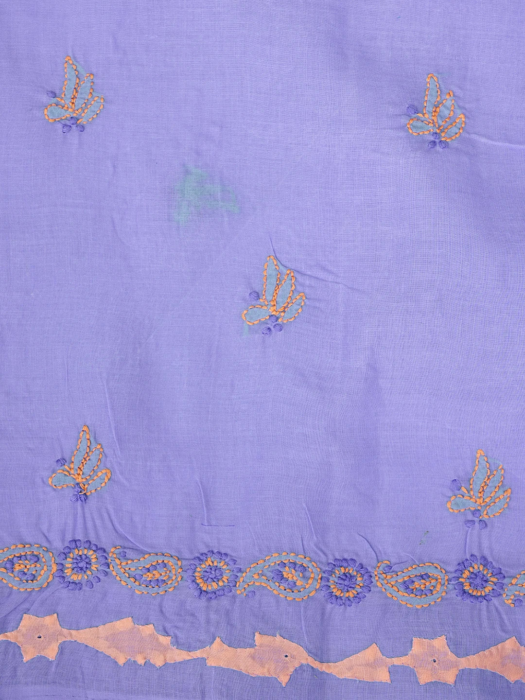 Ada Hand Embroidered Mauve Cotton Lucknowi Chikankari Unstitched Suit Piece 01A966799