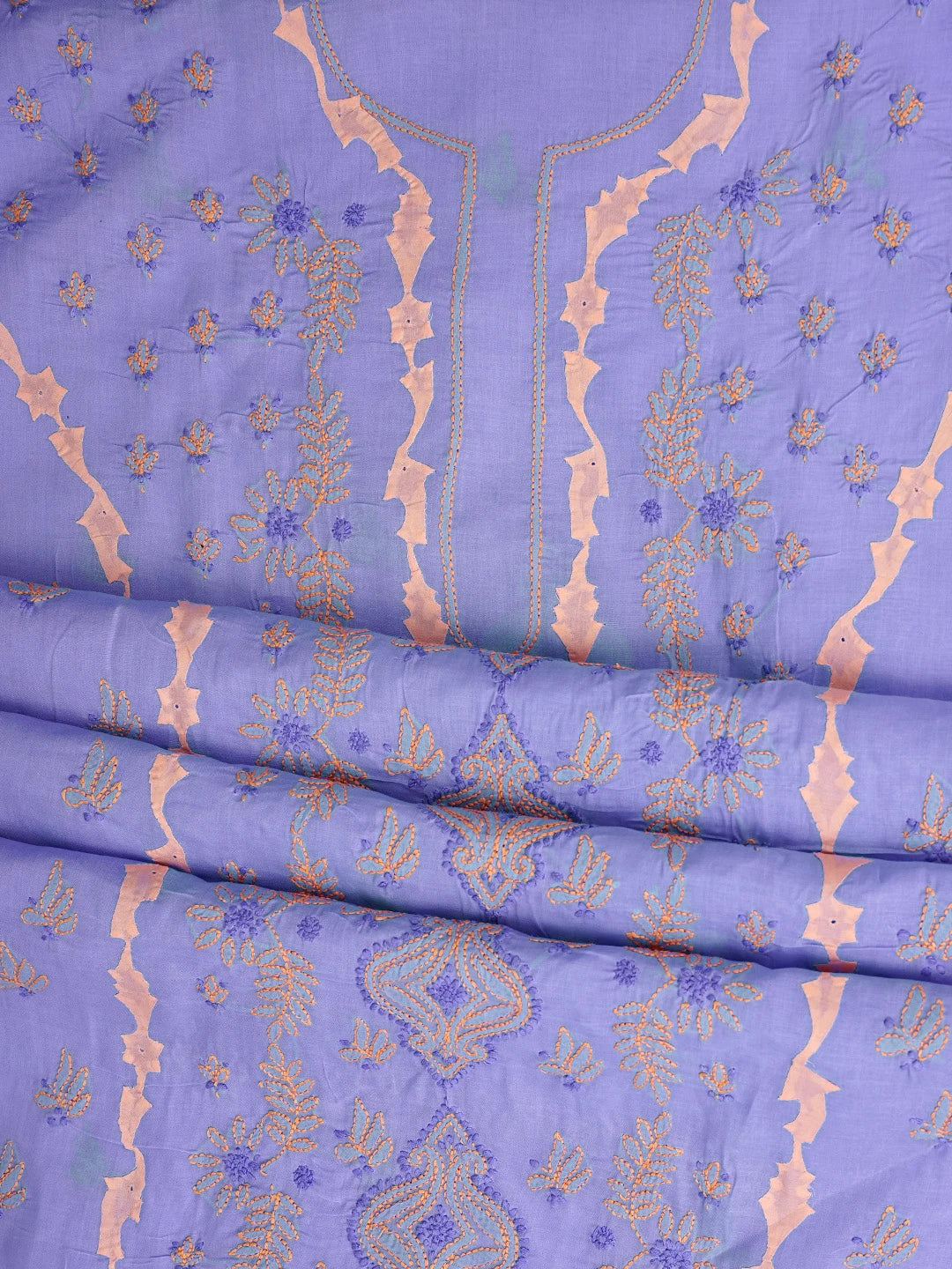 Ada Hand Embroidered Mauve Cotton Lucknowi Chikankari Unstitched Suit Piece 01A966799