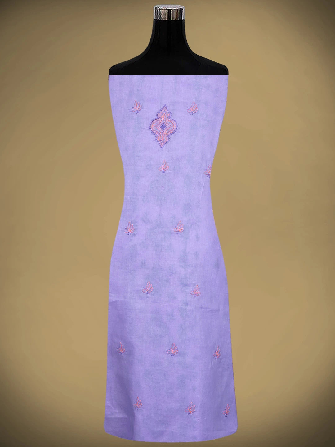 Ada Hand Embroidered Mauve Cotton Lucknowi Chikankari Unstitched Suit Piece 01A966799