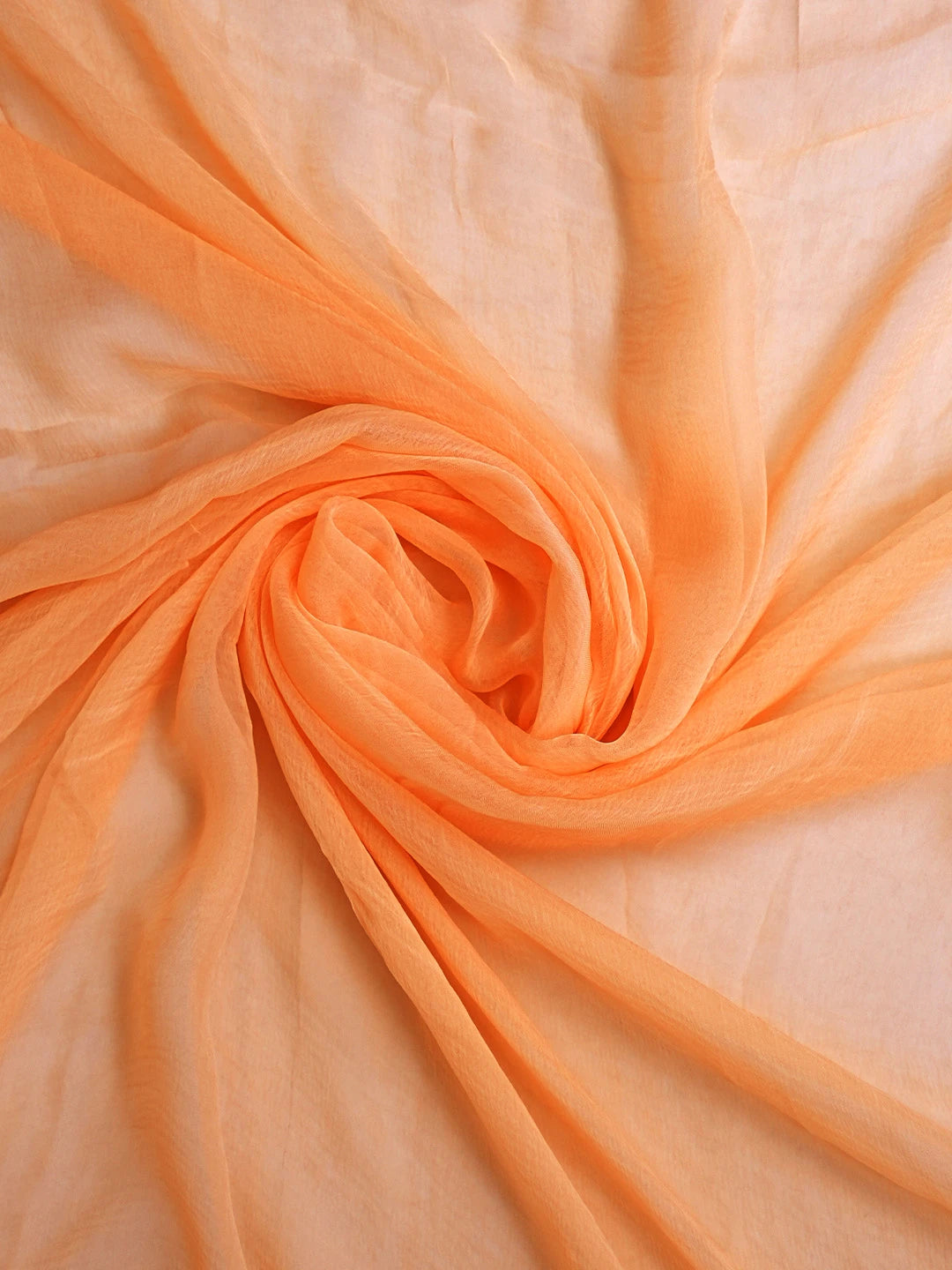 Ada Hand Embroidered Peach Cotton Lucknowi Chikankari Unstitched Suit Piece With Chiffon Dupatta 01A981332