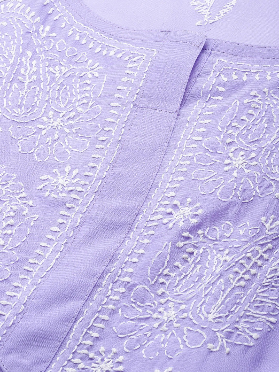 Ada Hand Embroidered Mauve Cotton Lucknow Chikankari Kurta A133617