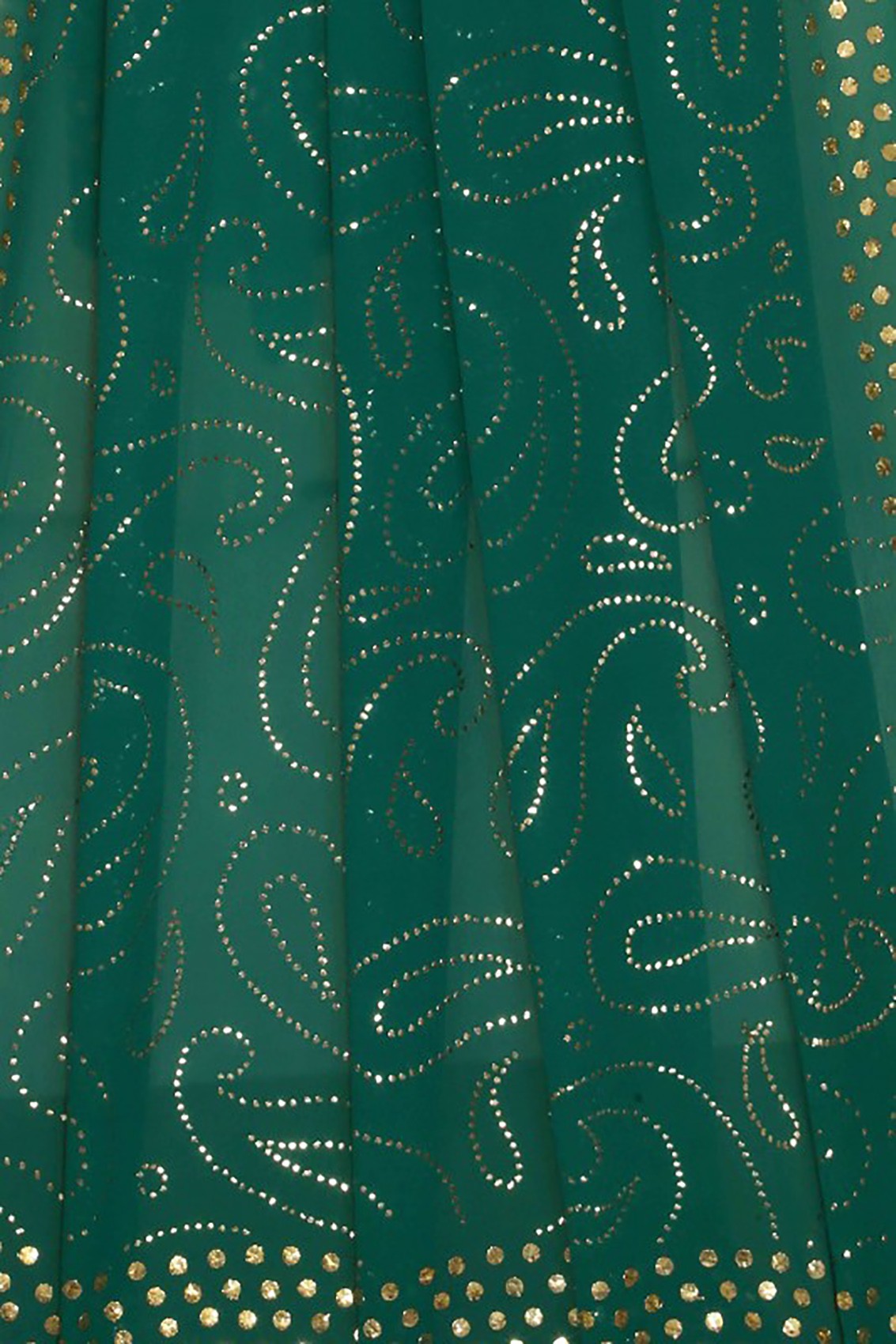 Ada Hand Embroidered Teal Green Pure Georgette Lucknowi Chikankari Dupatta With Muqaish Work A607678