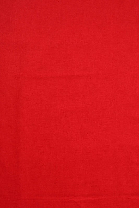 Ada Hand Embroidered Red Cotton Lucknowi Chikankari Unstitched Men's Kurta Piece 01A119596
