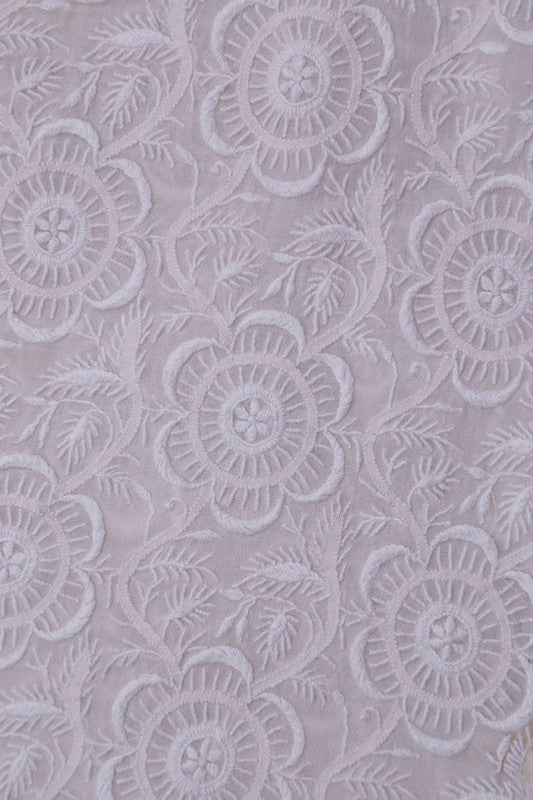 Ada Hand Embroidered White Pure Georgette Lucknowi Chikankari Dupatta - A210077