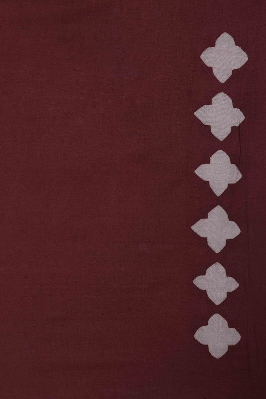 Ada Hand Embroidered Maroon Tusser Silk Lucknowi Chikankari Unstitched Men's Kurta Piece A248048