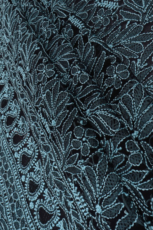 Ada Hand Embroidered Black Georgette Lucknowi Chikankari Unstitched Suit Piece 01A120728