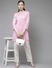 Ada Hand Embroidered Pink Muslin Lucknow Chikan Kurti-A911130