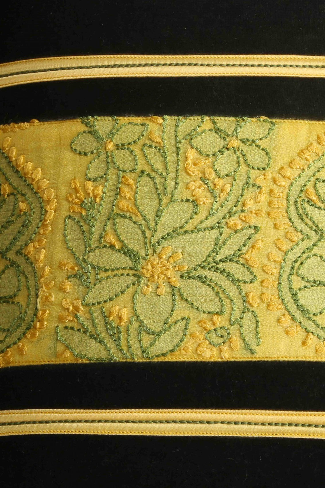 Ada Hand Embroidered Dark Green Velvet Lucknowi Chikankari Cushion Cover 01A102797