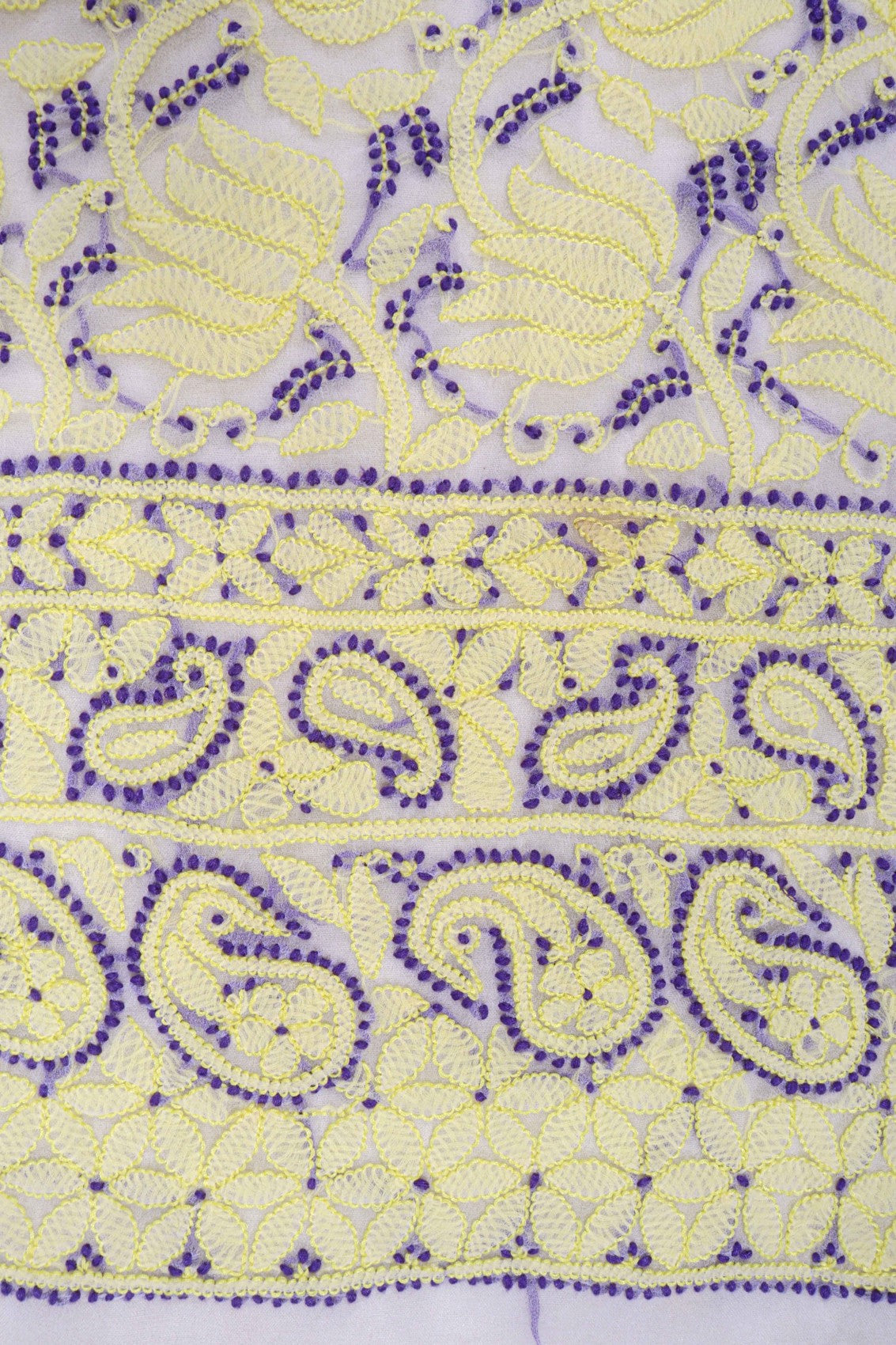 Ada Hand Embroidered White Georgette Lucknowi Chikankari Unstitched Suit Piece 01A24375