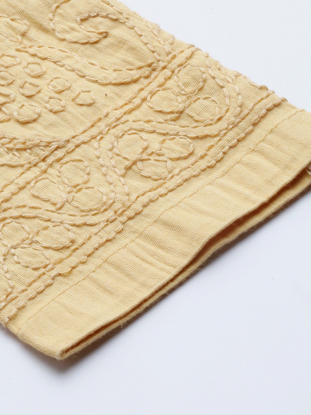 Ada Hand Embroidered Fawn Cotton Lucknowi Chikankari Churidar A711114