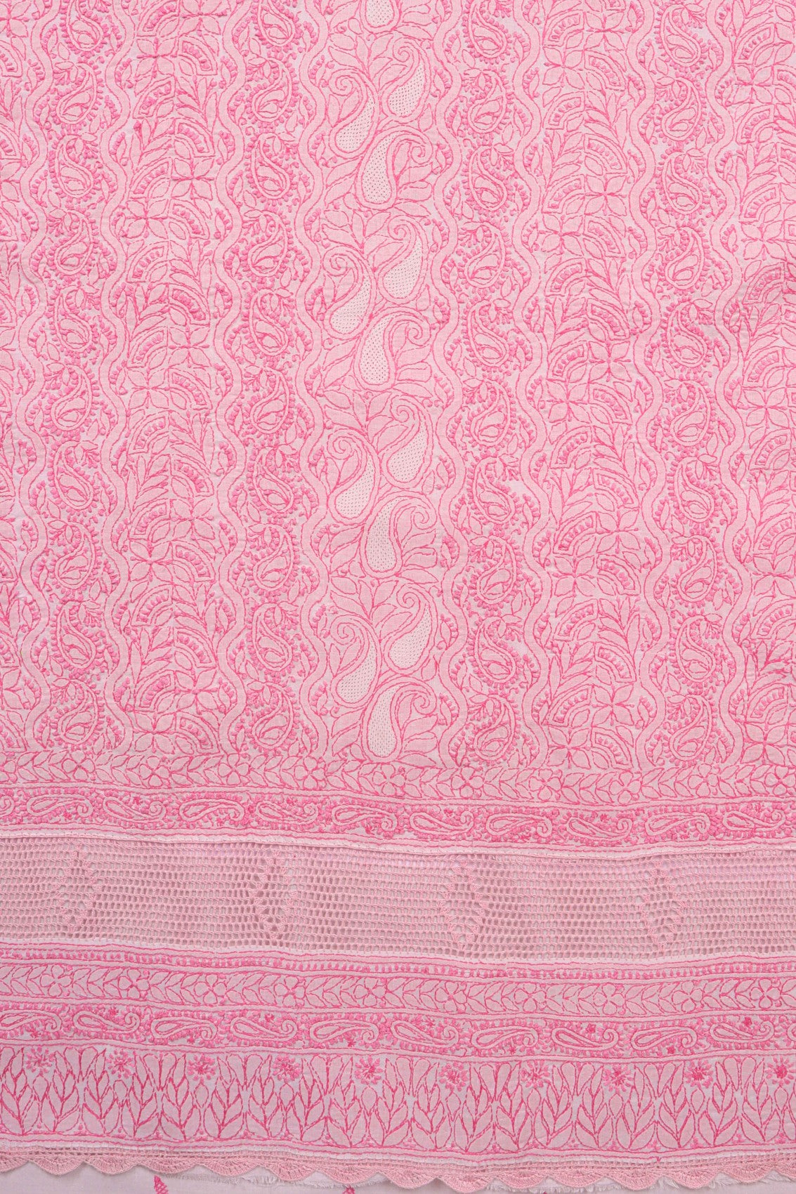 Ada Hand Embroidered Baby Pink Cotton Lucknowi Chikankari Unstitched Suit Piece A579182