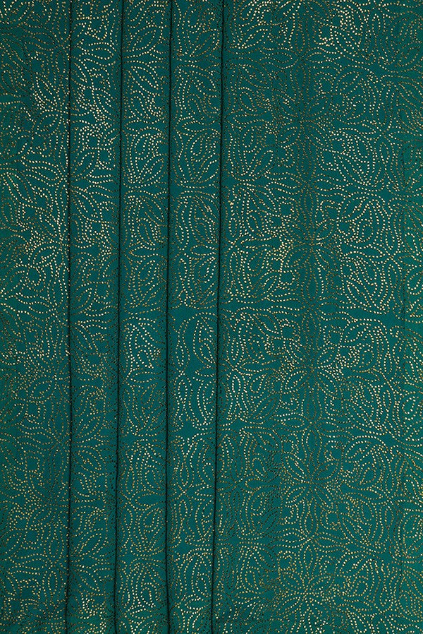 Ada Hand Embroidered Steel Grey Shaded Pine Green Pure Georgette Lucknowi Chikankari Saree With Blouse And Muqaish work A456806
