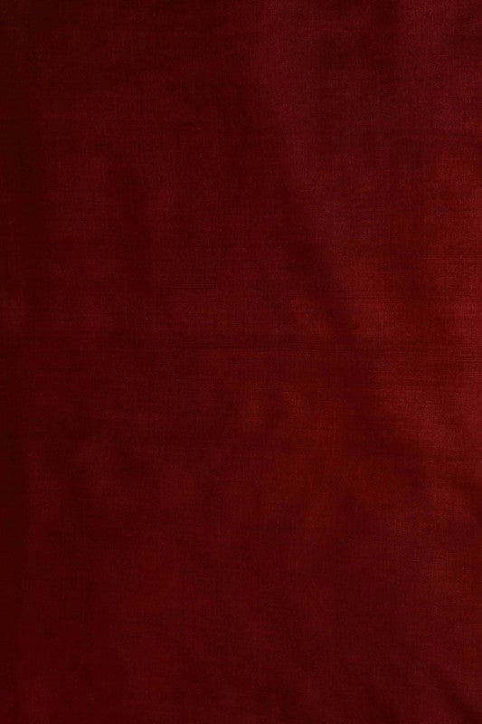Ada Hand Embroidered Maroon Silk Chikan Unstitched Men's Kurta Piece-A241812