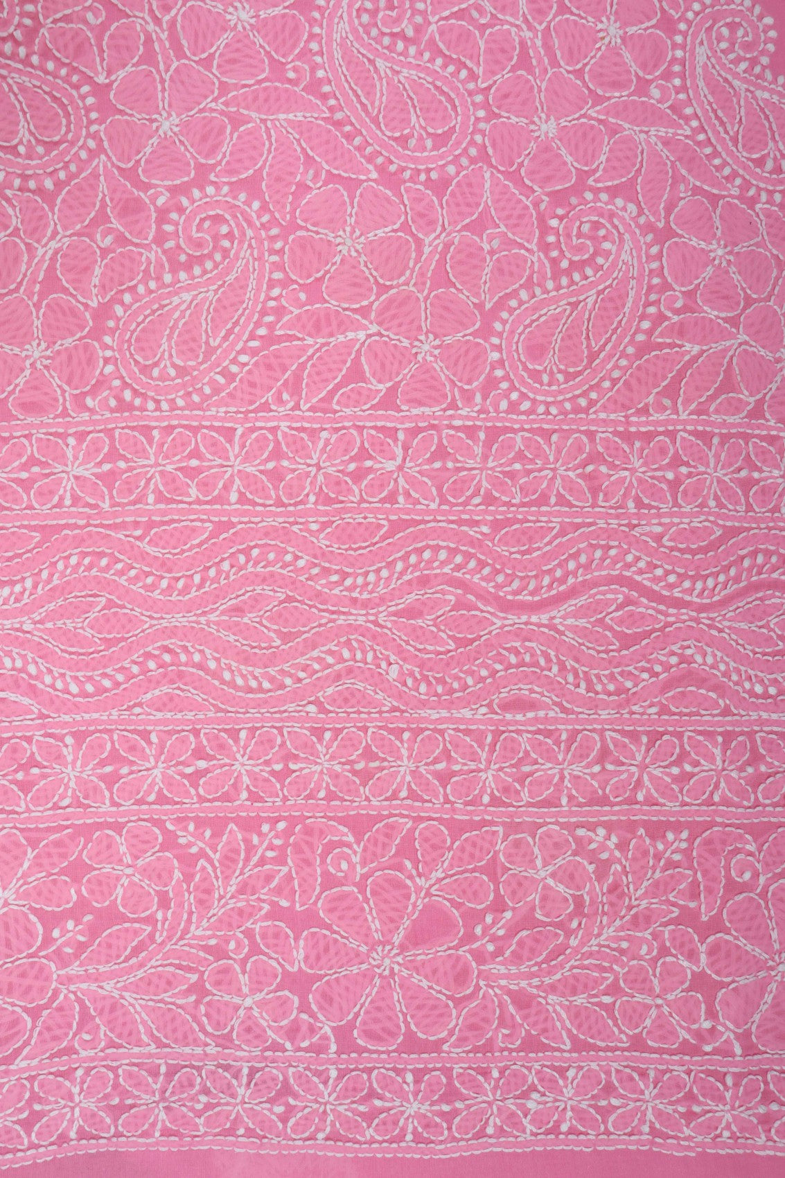 Ada Hand Embroidered Pink Cotton Lucknowi Chikankari Unstitched Suit Piece 01A170176