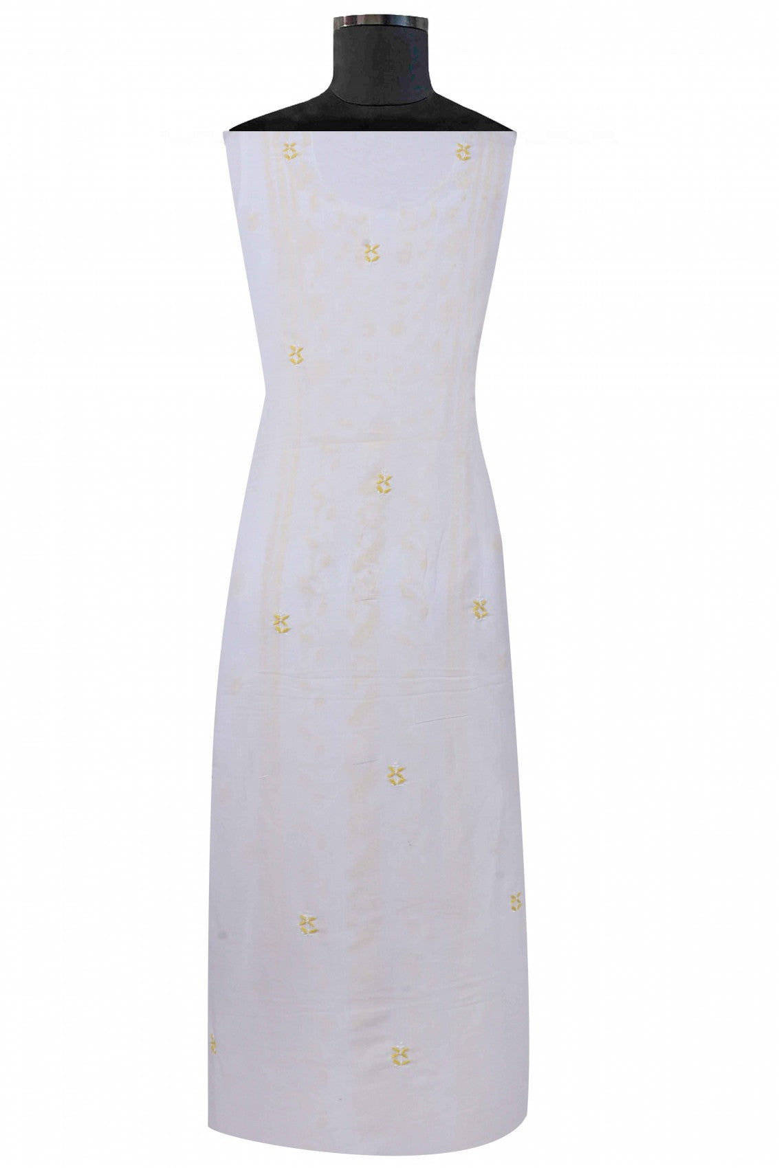 Ada Hand Embroidered White Muslin Lucknowi Chikankari Unstitched Suit Piece 01A68487