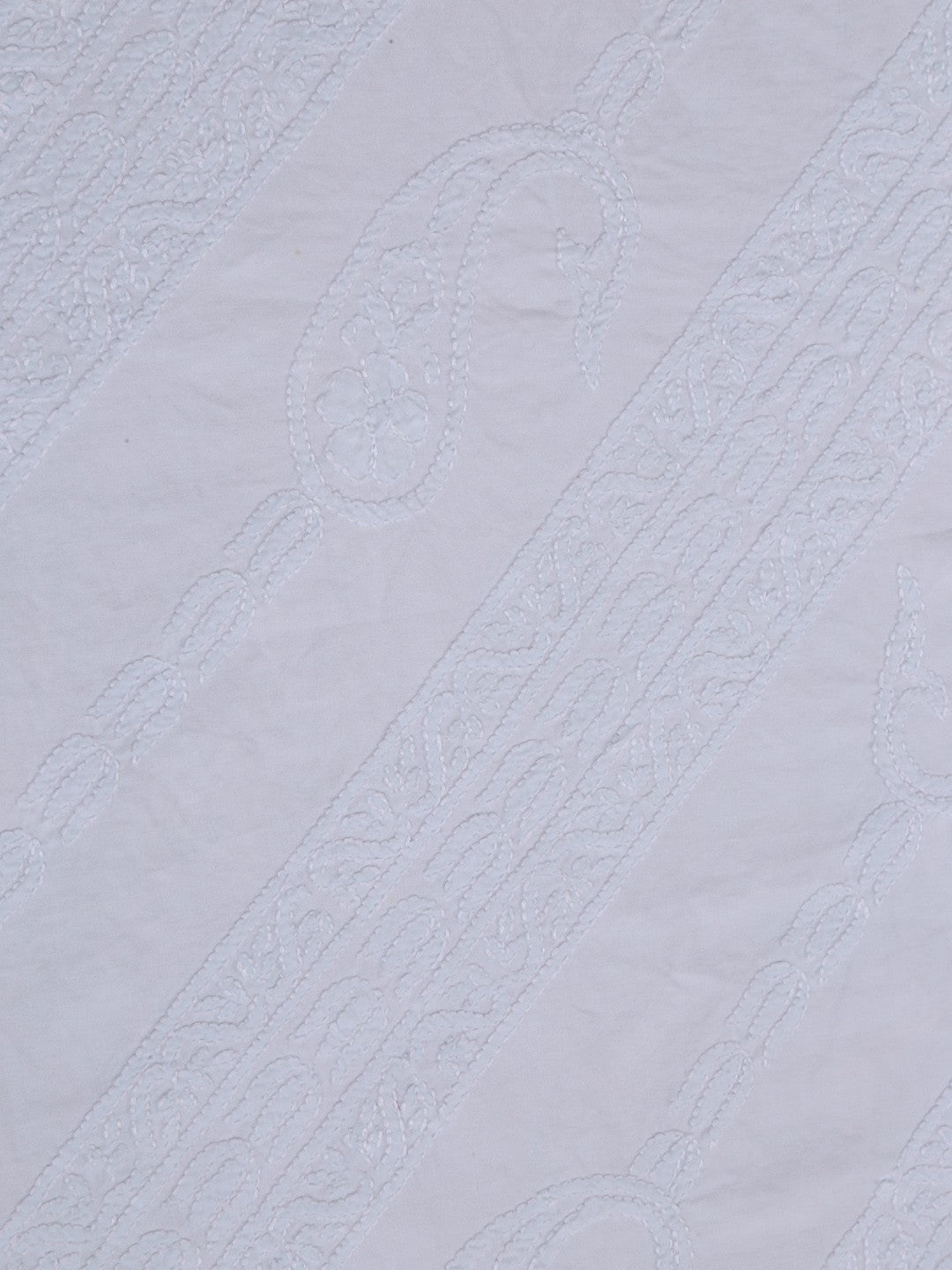 Ada Hand Embroidered Icy Blue Cotton Lucknowi Chikankari Bed Sheet Set A49703