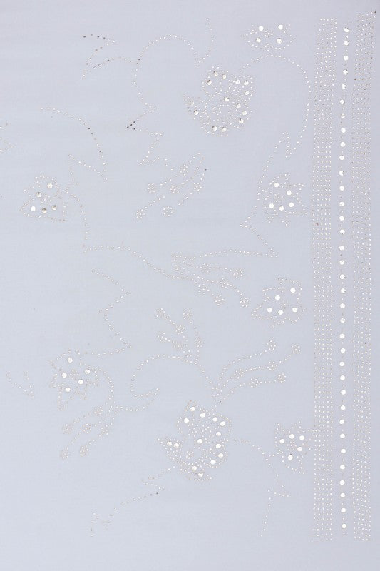 Ada Hand Embroidered White Pure Georgette Lucknowi Chikankari Saree / Blouse with Muqaish Work A617657