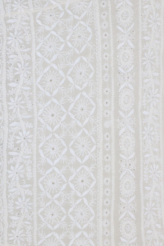 Ada Hand Embroidered White Pure Georgette Lucknowi Chikankari Lehenga Set– A562579