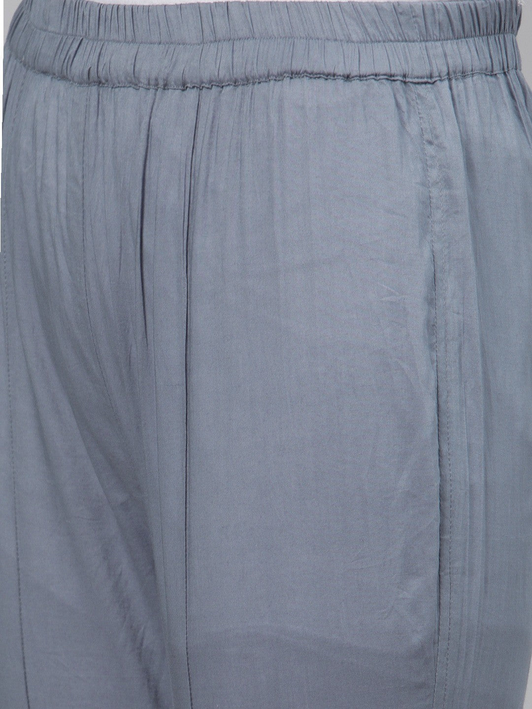 Ada Hand Embroidered Grey Cotton Lucknowi Chikankari Straight Kurta With Trouser Set A811156