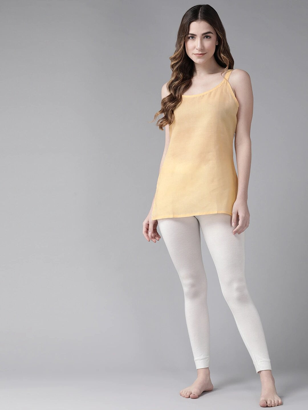 Ada Fawn and Black Cotton Short Slips Combo of 2  A316265.