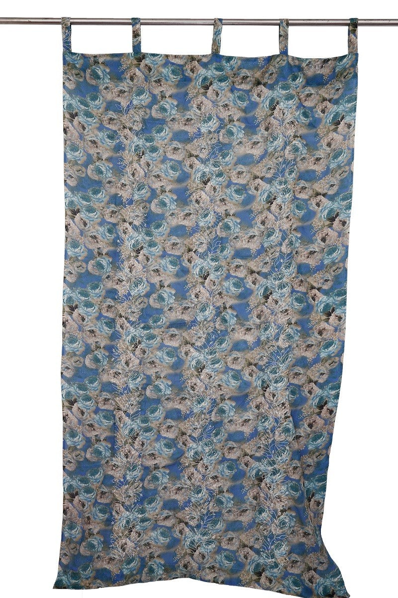 Ada Hand Embroidered Printed Multi Kota Lucknowi Chikankari Curtain A575660