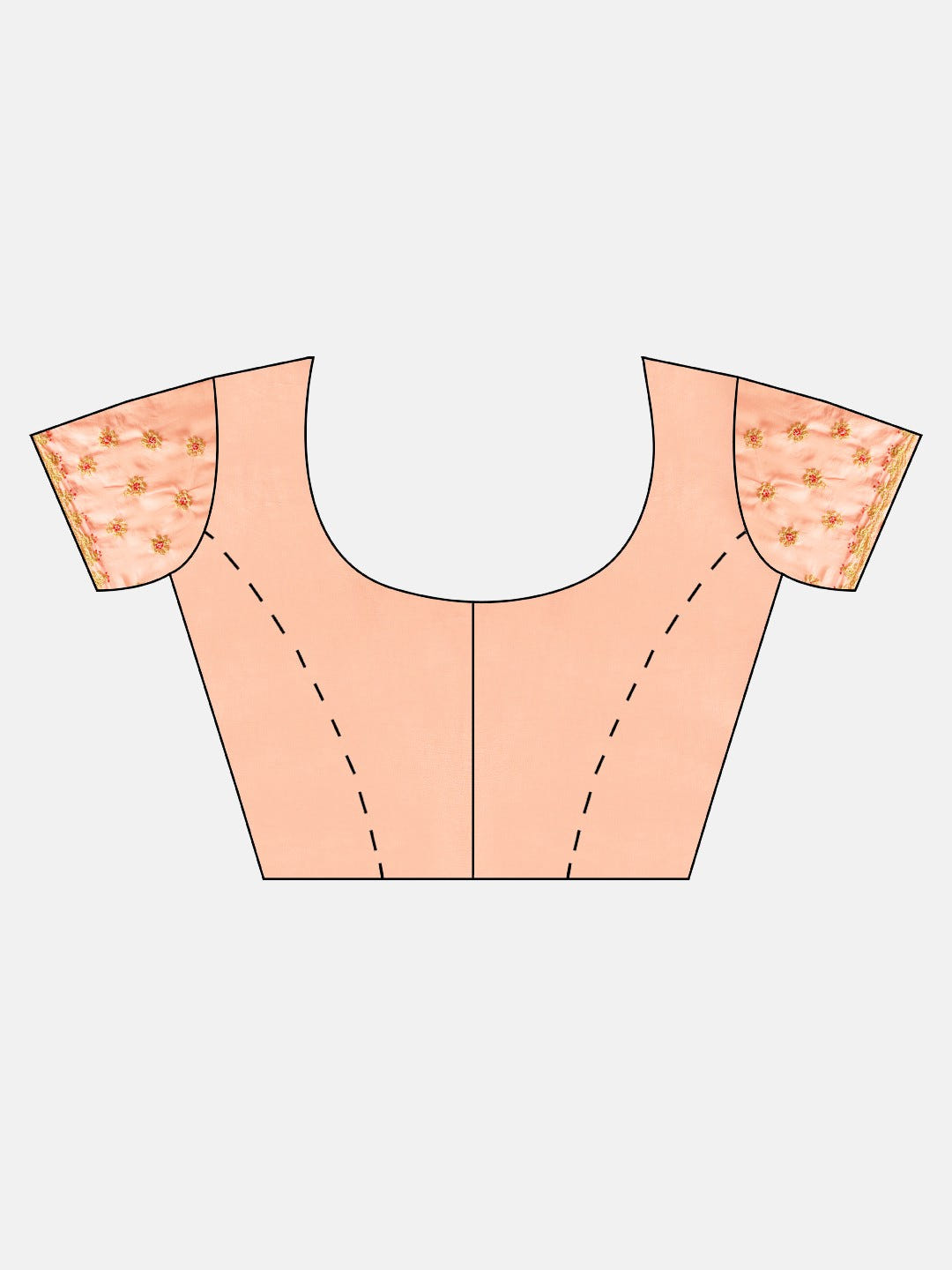 Ada Hand Embroidered Peach Georgette Lucknowi Chikankari Saree With Blouse A191582
