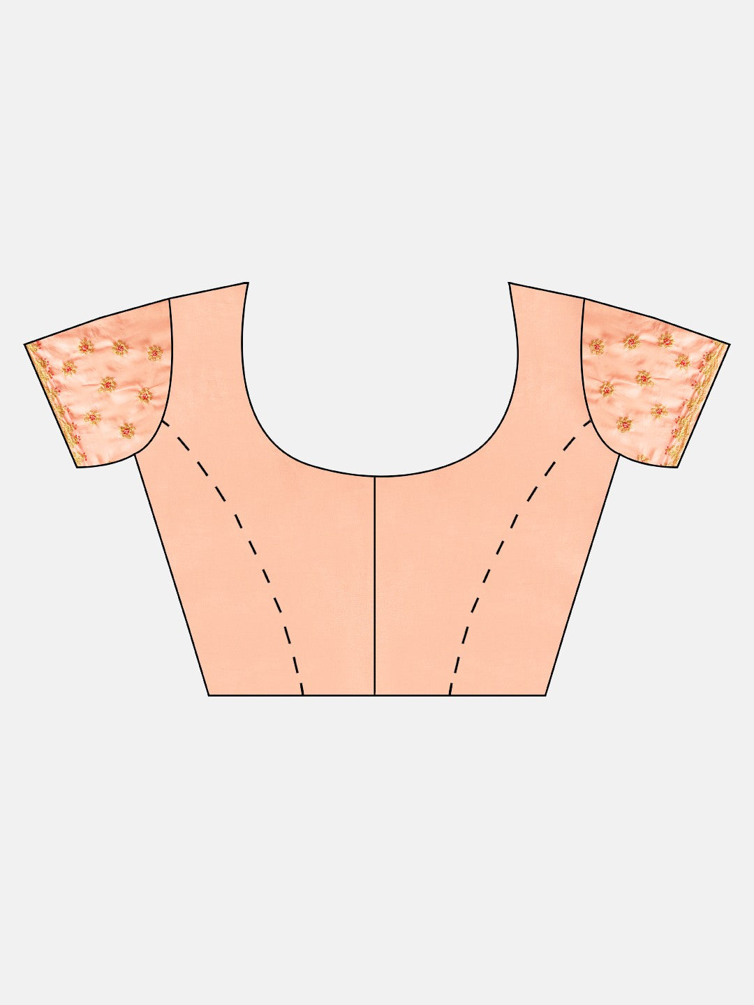 Ada Hand Embroidered Peach Georgette Lucknowi Chikankari Saree With Blouse A191582