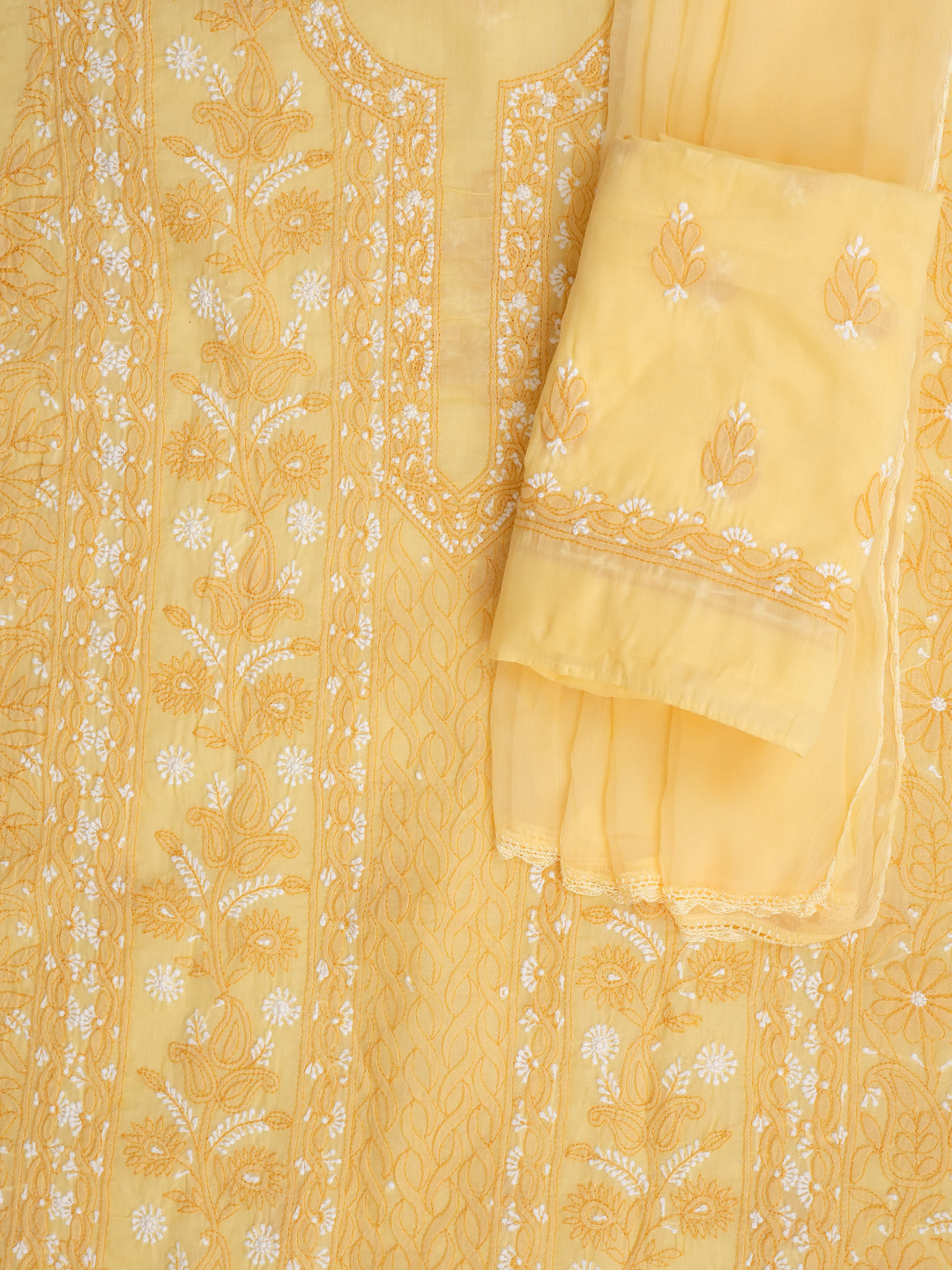 Ada Beige Cotton Unstitched Suit Set_5