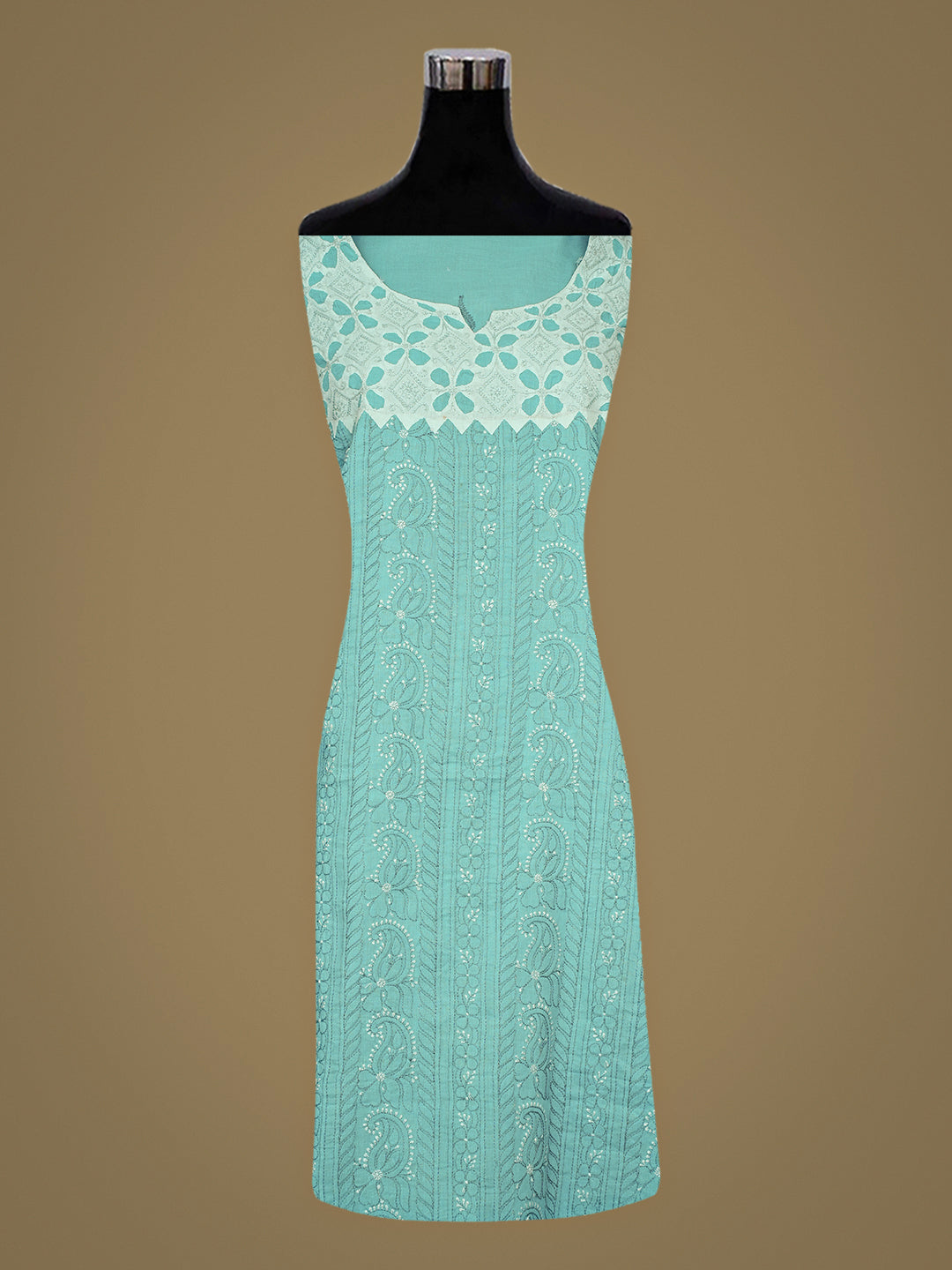 Ada Blue Cotton Unstitched Kurta Kurta Piece_3