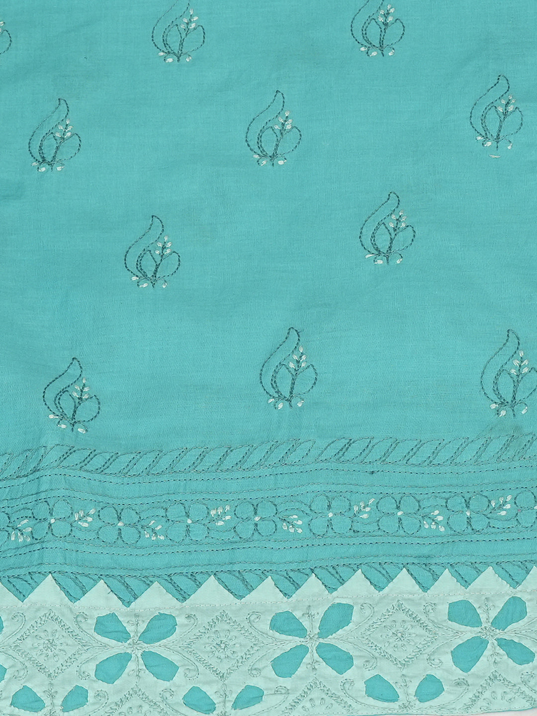 Ada Blue Cotton Unstitched Kurta Kurta Piece_4
