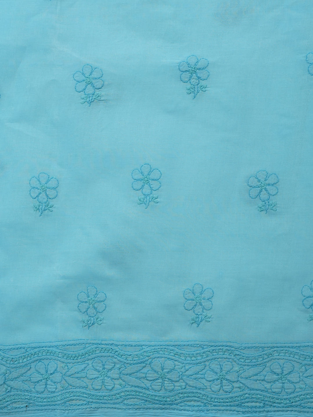 Ada Hand Embroidered Blue Cotton Lucknowi Chikankari Unstitched Suit Piece With Chiffon Dupatta 01A1025759_5