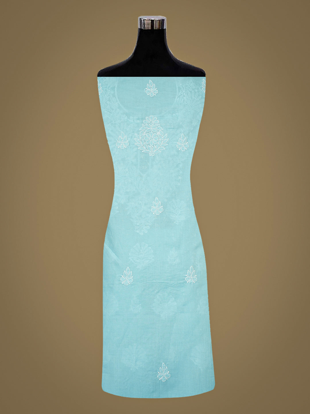 Ada Hand Embroidered Blue Cotton lucknowi Chikankari Unstitched Kurta 01A991897 3