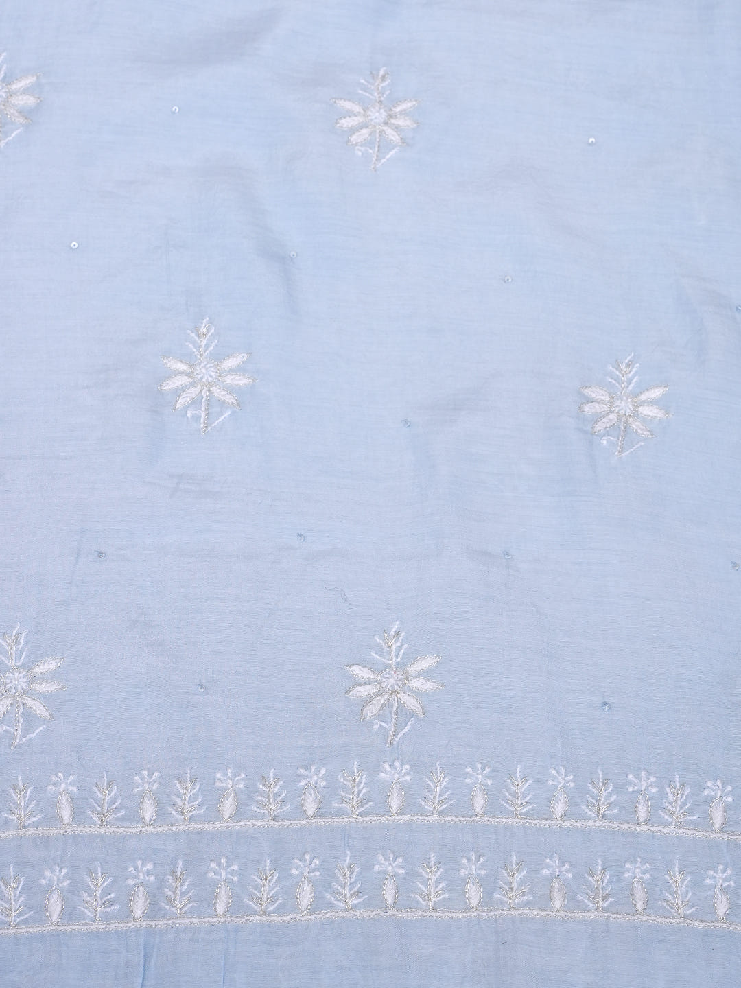 Ada Hand Embroidered Blue Maslin Lucknowi Chikankari Unstitched Suit Piece With Zari Work 01A889132_5