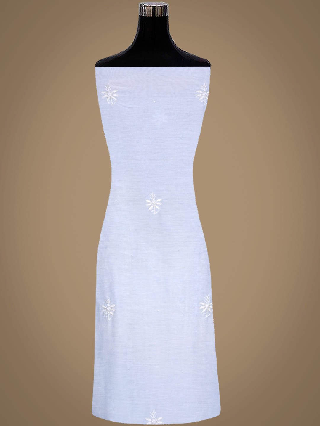 Ada Hand Embroidered Blue Maslin Lucknowi Chikankari Unstitched Suit Piece With Zari Work 01A889132_7