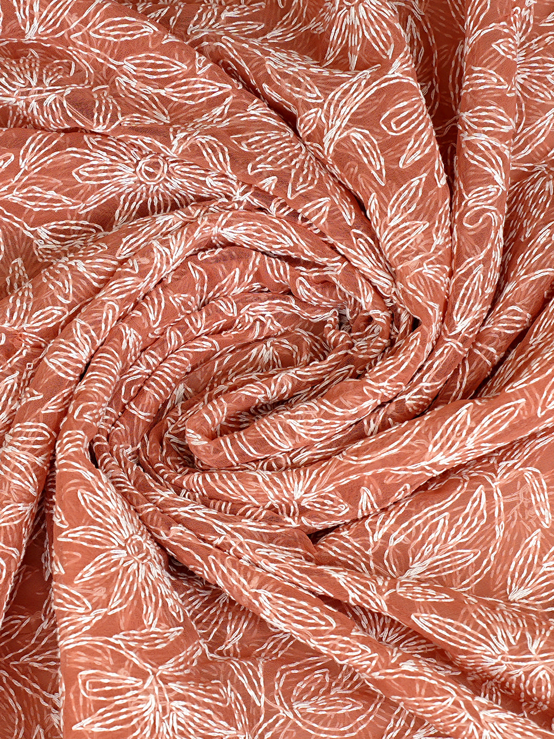 Ada Dusty Peach Faux Georgette Dupatta_4