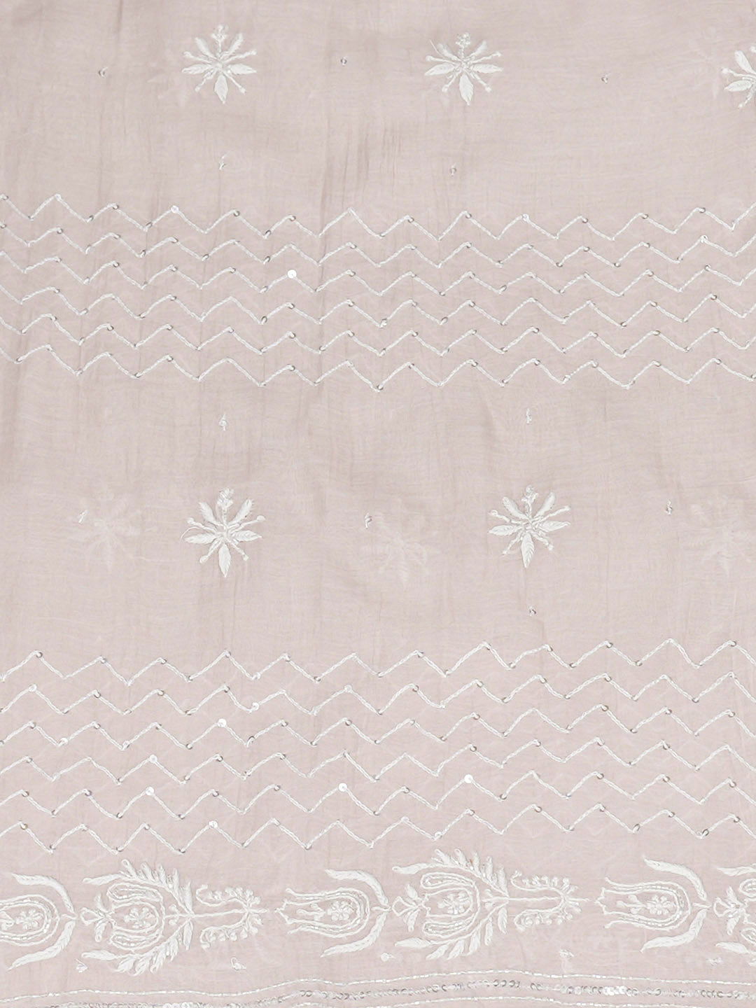 Ada Hand Embroidered Dusty Pink Chanderi Lucknowi Chikankari Semi-stitched Kurta Dupatta Set With Cutdana Work 07A500800