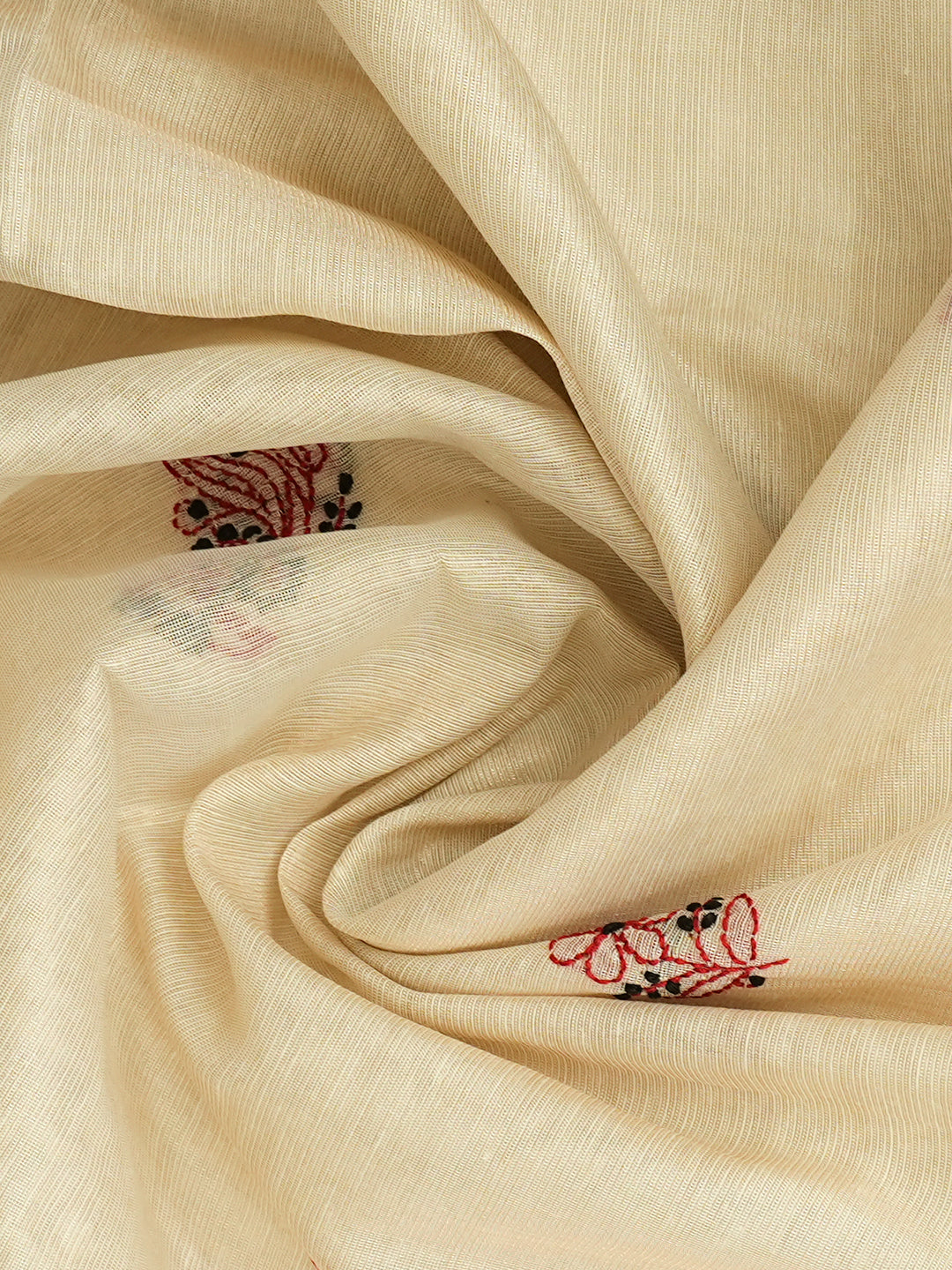 Ada Hand Embroidered Fawn Chanderi Lucknowi Chikankari Unstitched Kurta Dupatta Set 01A766915