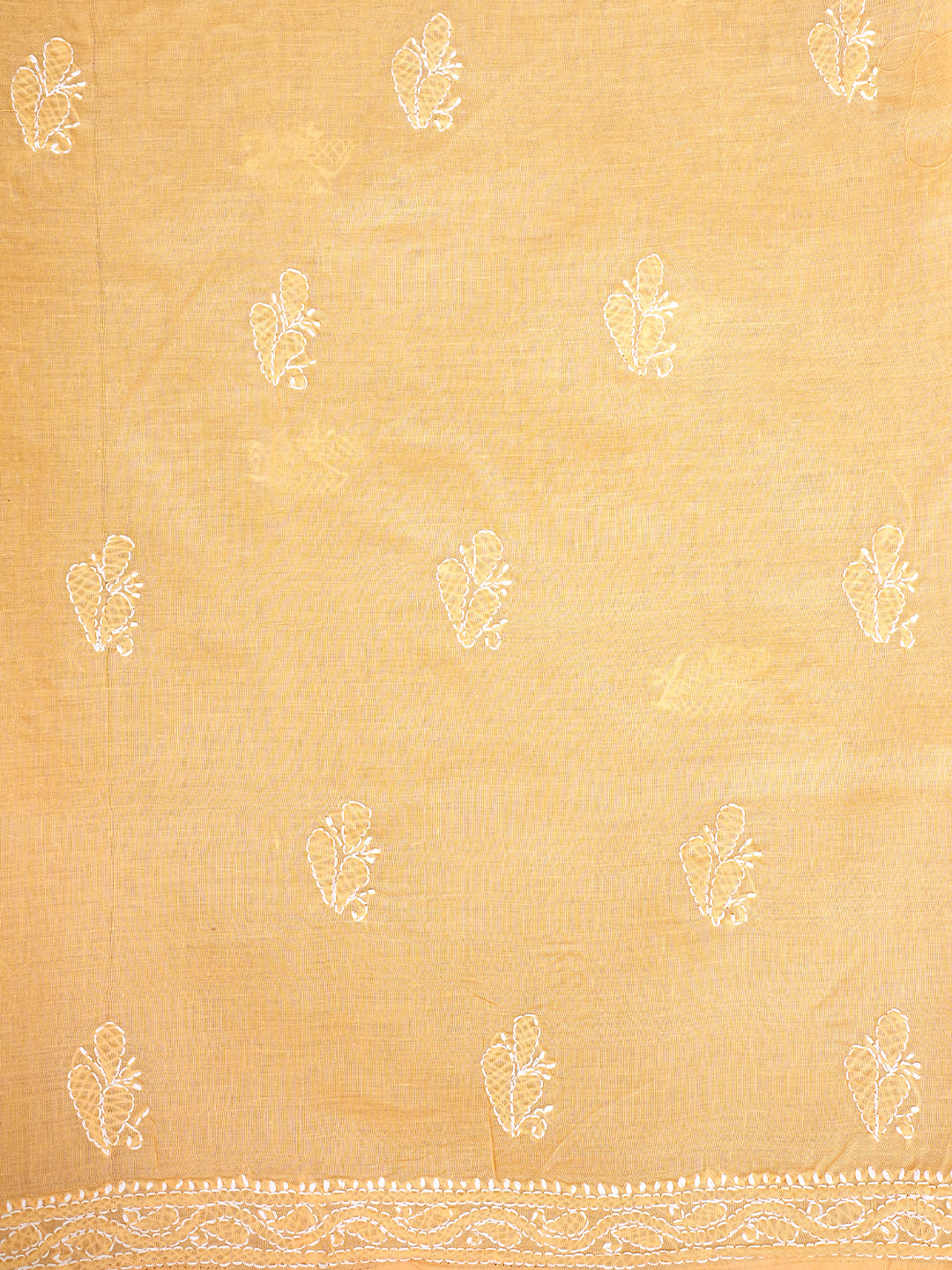 Ada Hand Embroidered Fawn Cotton lucknowi Chikankari Unstitched Kurta 01A991891