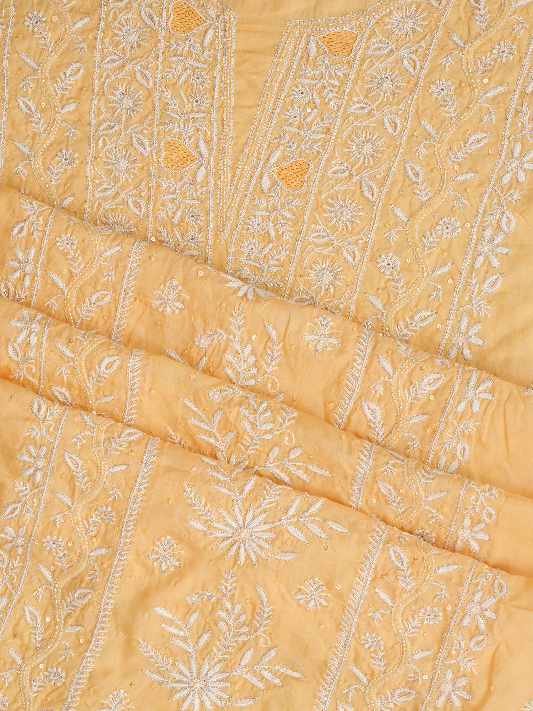 Ada Hand Embroidered Fawn Modal Lucknowi Chikankari Unstitched Suit Piece With Zari Work 08A500850_6