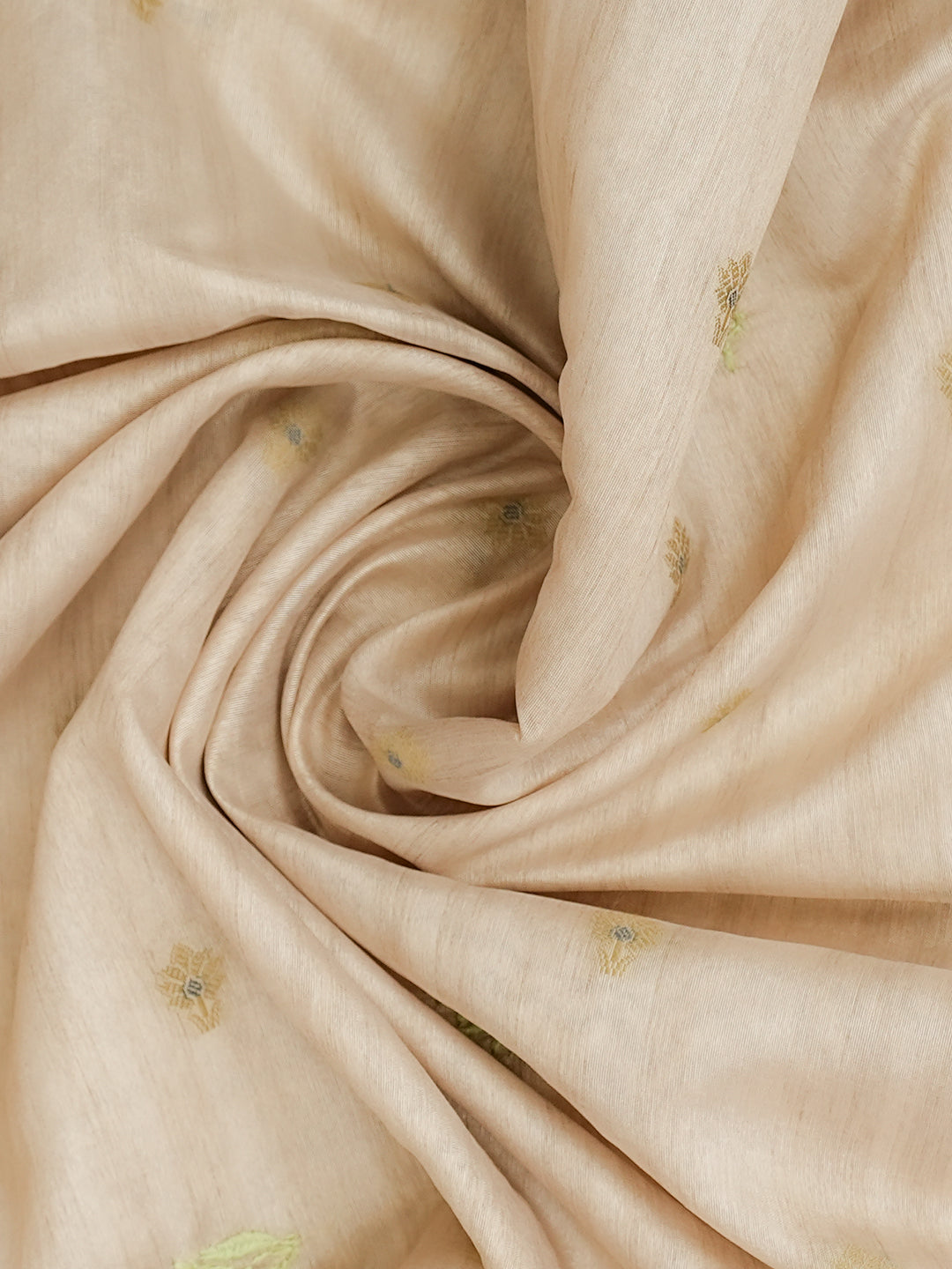Ada Hand Embroidered Fawn Silk Lucknowi Chikankari Unstitched Kurta Dupatta Set 01A987082